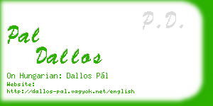 pal dallos business card